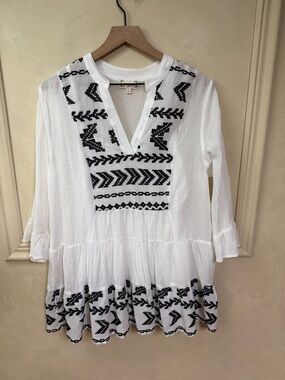 New! Cloth & Portrait Aztec Embroidered Dress